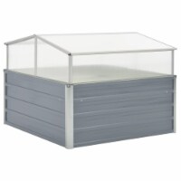 vidaXL Greenhouse 39.4 x39.4 x33.5 Galvanized Steel Gray