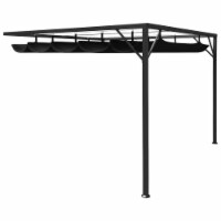 vidaXL Garden Wall Gazebo with Retractable Roof Canopy 118.1 x118.1  Anthracite