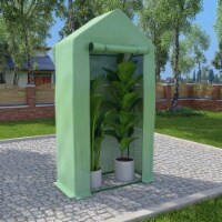 vidaXL Greenhouse with Steel Frame 5.4 ft² 3.3'x1.6'x6.2'