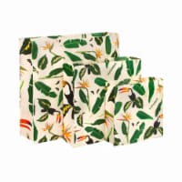 Waxed Food Bags Set, One of Small, Medium, Large Reusable Waxed Food Storage Bag