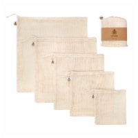 Five Mesh Produce Bags, Five Differently Sized Organic Cotton Produce Bags