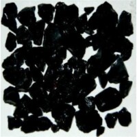 American Specialty Glass TBLACKZ1-50 Recycled Chunky Glass, Black - Size 1 - 0.13-0.25 in. -