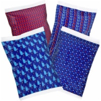 Thrive 4 Pack Small Reusable Ice Packs for Lunch Box or Cooler BPA Free, Nautical Prints