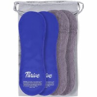 Thrive 4 Pack Small Reusable Ice Packs for Lunch Box or Cooler, Long Lasting, BPA Free, Nautical Prints