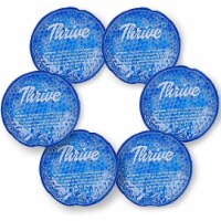Thrive 6 Small Round Hot and Cold Reusable Ice Packs Face and Sinus Relief