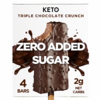 Keto Pint Triple Chocolate Crunch Ice Cream Bars Perspective: Main
