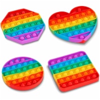 (4 Pack) Pop It Fidget Toys Pop Its Fidgets Kids Toys Fidget Toy Pack Poppet Figit Sensory