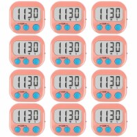 100 PCS Digital Kitchen Timers for Cooking Magnetic Timer for Cooking Loud Alarm Pink