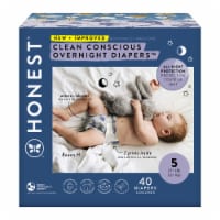 Honest® Cozy Cloud & Star Signs Clean Concious Overnight Diapers™ Size 5 (27+lbs) Perspective: Main