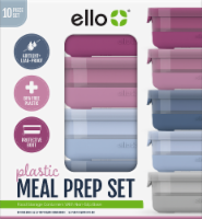 Ello 10 Piece Plastic Meal Prep Set - Assorted Colors Perspective: Main