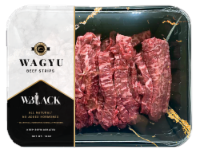 W. Black All Natural Wagyu Beef Strips Perspective: Main