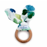Kanga Care Muslin Crinkle Bunny Ear Teething Ring - Clover