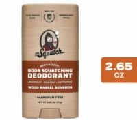 Dr. Squatch® Men's Deodorant Stick Wood Barrel Bourbon Alumnium Free Perspective: Main
