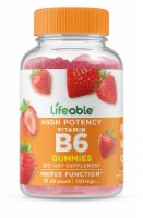 Lifeable Vitamin B6 Gummies High Potency Natural Strawberry 50 mg - 60 Gummies