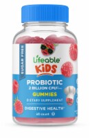 Lifeable Kids Probiotic Gummmies Natural Raspberry 1 Billion CFU - 60 Gummies