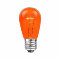 25 Pack S14 Outdoor Patio Replacement Bulbs, E26 Medium Base, Amber/Orange, 11 Watt