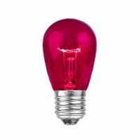 25 Pack S14 Outdoor Patio Replacement Bulbs, E26 Medium Base, Purple, 11 Watt