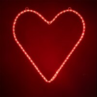 Novelty Lights LED Red Valentine's Day Heart Rope Light Motif Sculpture