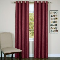 1pc Vesper Crinkled Satin Lined Curtain Panels - 63 in. Long - Burgundy