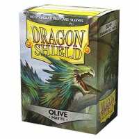 10 Packs Dragon Shield Matte Olive Green Standard Size 100 ct Card Sleeves Display Case