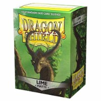 10 Packs Dragon Shield Matte Lime Green Standard Size 100 ct Card Sleeves Display Case