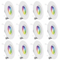 5/6 In. WiFi Smart 12W 1100LM Recessed LED Retrofit Kit, Alexa/Google, Wet Rated (12 Pack)