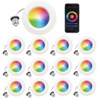 4 In. WiFi Smart 9W 810LM Recessed Retrofit LED Downlight, Alexa/Google, Wet Rated (12 Pack)