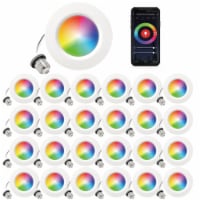 4 In. WiFi Smart 9W 810LM Recessed Retrofit LED Downlight, Alexa/Google, Wet Rated (24 Pack)