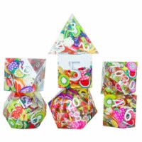 Sirius Dice SDZ001402 Sharp-edged Sharp Fruit Dice Game, Set of 7
