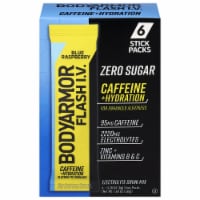 BODYARMOR Zero Sugar Caffeine Blue Raspberry Flash IV Pouches Perspective: Main