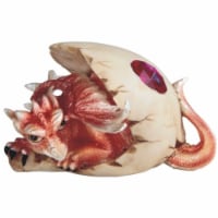 FC Design 5 W Fantasy July Birthstone Red Dragon Baby Hatchling in Egg Figurine Home Decor