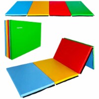 BalanceFrom Fitness 120 x 48 All Purpose Folding Gymnastics Exercise Mat, Multi