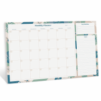 Rileys & Co Undated Monthly Calendar Planner, 16.5 x 11.4 in, Floral Print, Monthly Desk Pad