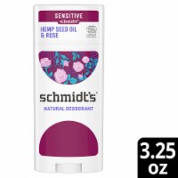 Schmidt's Aluminum-Free 24-Hour Hemp Seed Oil & Rose Sensitive Skin Vegan Natural Deodorant Stick
