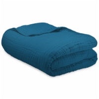 Muslin Blanket for Adults, Extra Large King 108” x 90” (Neptune)