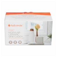 Full Circle® Stash™ White Modular Ceramic Sink Caddy Perspective: Main