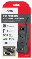 Prime USB Charger With Surge Protection -  Black Perspective: Main