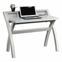 Smart Home Furniture Contemporary Wood Desk with Open Shelves in White