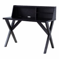 Smart Home Furniture 2-Shelf Contemporary Wood Writing Desk in Red Cocoa