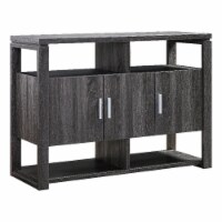 Smart Home Furniture 2-Shelf Contemporary Wood Buffet in Distressed Gray