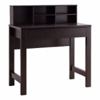 Smart Home Furniture 1-Drawer Contemporary Wood Desk in Red Cocoa
