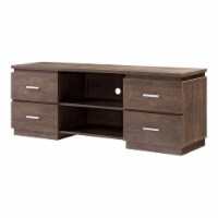 Smart Home Furniture 2-Shelf Wood TV Stand for TVs up to 65  in Red Cocoa