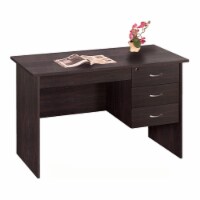 Smart Home Furniture 3-Drawer Contemporary Wood Executive Desk in Red Cocoa