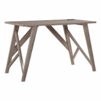 Smart Home Furniture Mid-Century Wood Desk in Dark Taupe Brown