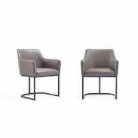 Manhattan Comfort Modern Serena Dining Armchair Upholstered in Leatherette with Steel Legs in Cream Manhattan Comfort Modern Serena Dining Armchair Upholstered in Leatherette with Steel Legs in Cream