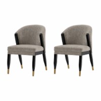Manhattan Comfort Modern Ola Boucle Dining Chair in Stone- Set of 2
