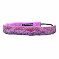 One Up Bands 1018 1 in. Sparkle Glitter Purple Sunset Headband - Pack of 2