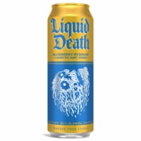 Liquid Death, Blueberry Buzzsaw Iced Tea, Blueberry Flavored Black Tea Perspective: Main