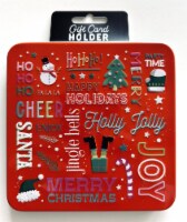 Holiday Embossed Gift Card Holder Tin