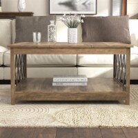 Heron 34.9 in. Square Wood Top Coffee Table